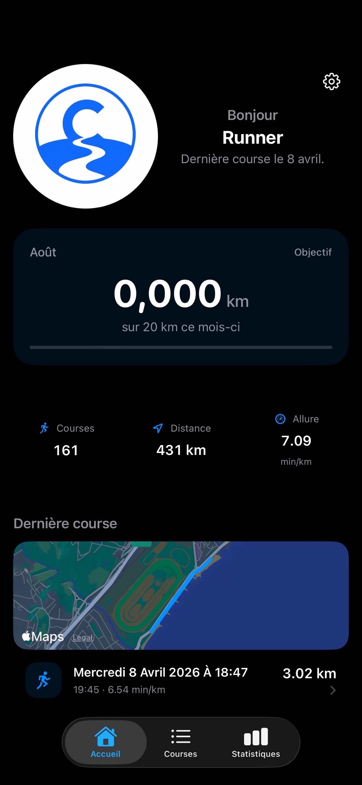 Accueil de Cursus en mode sombre